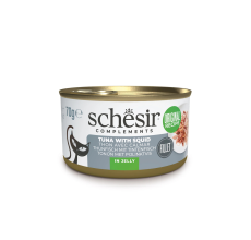 Schesir Complements Cat Wet Food In Jelly Cantuna With Squid 70g
